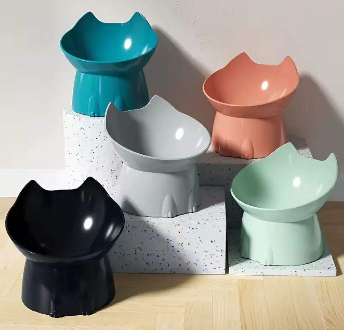 Alimentador elevado para animais de estimação para cães e gatos