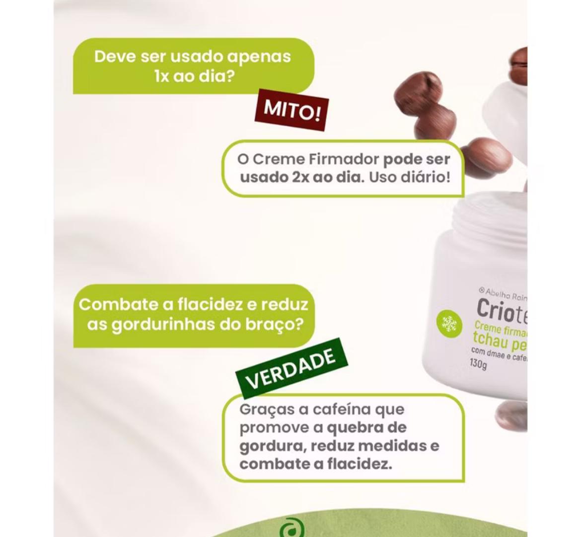Creme Firmador Para os Braços Crioterápico-TIRA PELANCAS!