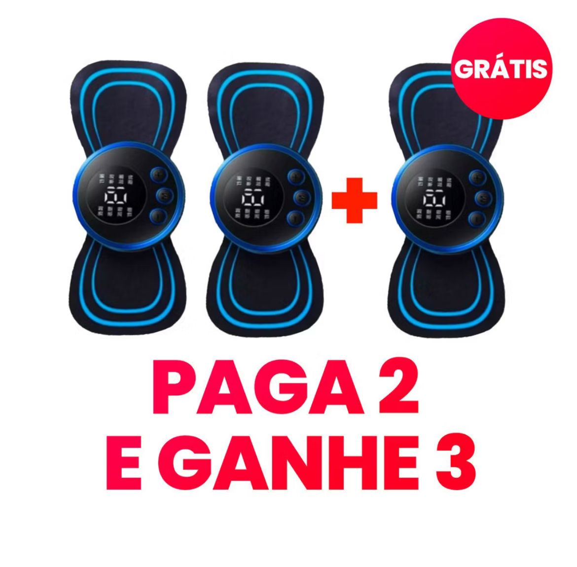 Kit Mini Massageador Elétrico Portátil Cervical