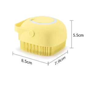 Esponja De Silicone Para Banho Com Dispenser Shampoo Sabonete